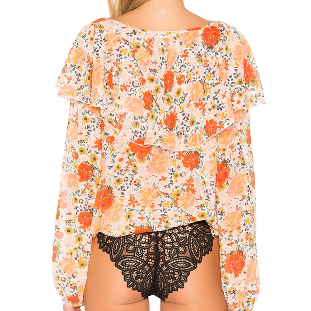 Free People Say It To Me Bodysuit in Ivory Combo - Picture 4 of 7